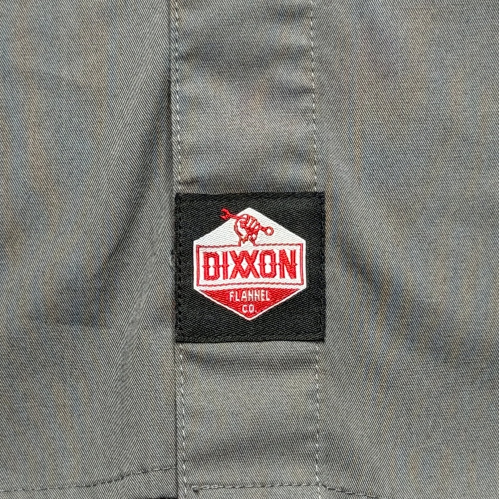 Dixxon Workforce Shirt Mens Large Gray Short Sleeve Button Up Workwear Utility - Picture 3 of 12